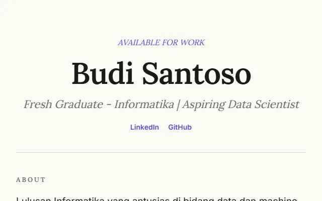 Template portofolio Editorial